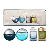 Bvlgari Miniature Gift Set - 4 X 5ML (Aqva EDT, Aqva Marine EDT, Glacial Essence EDP, Wood Essence EDP) (Men)